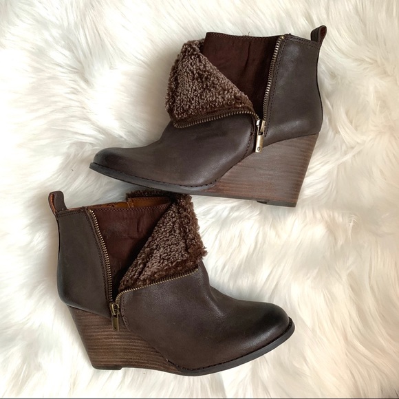 Lucky Brand Shoes - {NEW} Lucky Brand • Wedge Ankle Booties • Sz 8M